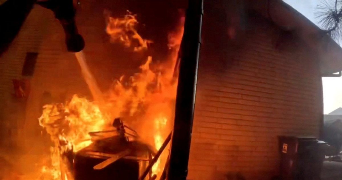Bodycam video shows firefighters battling blaze in Spokane, US