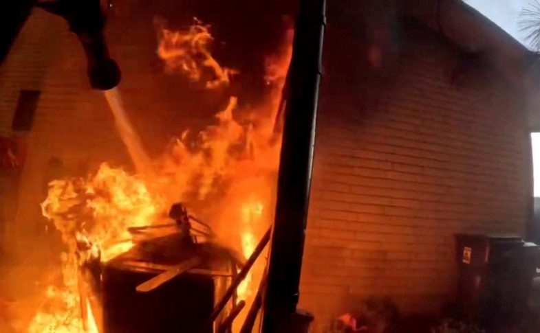 Bodycam video shows firefighters battling blaze in Spokane, US